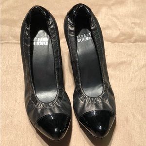 Stewart Weitzman Black and Silver Heels